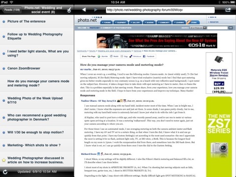 NetNewsWire interface NetNewsWire interface